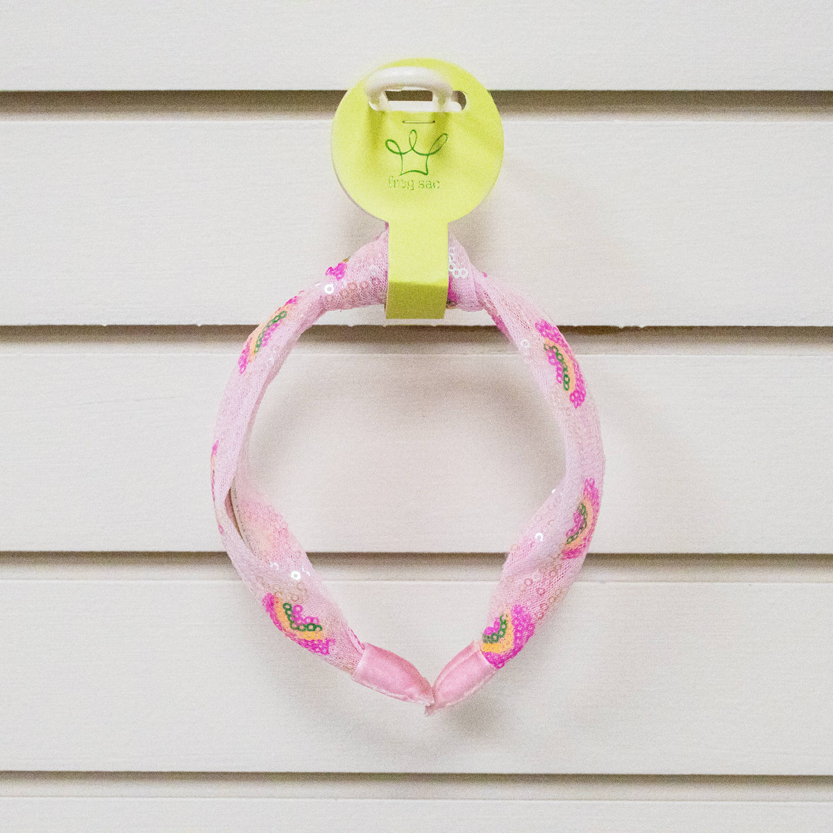 Frog Sac Kids Sequin Knot Headband, Rainbow