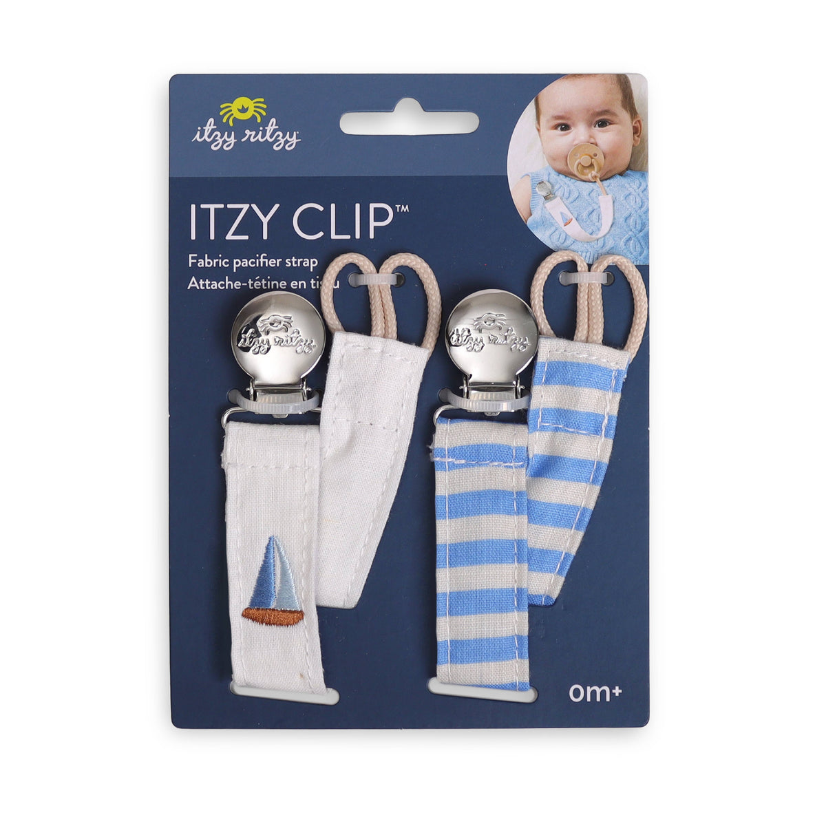 Itzy Ritzy - Itzy Clip, Fabric Pacifier Strap