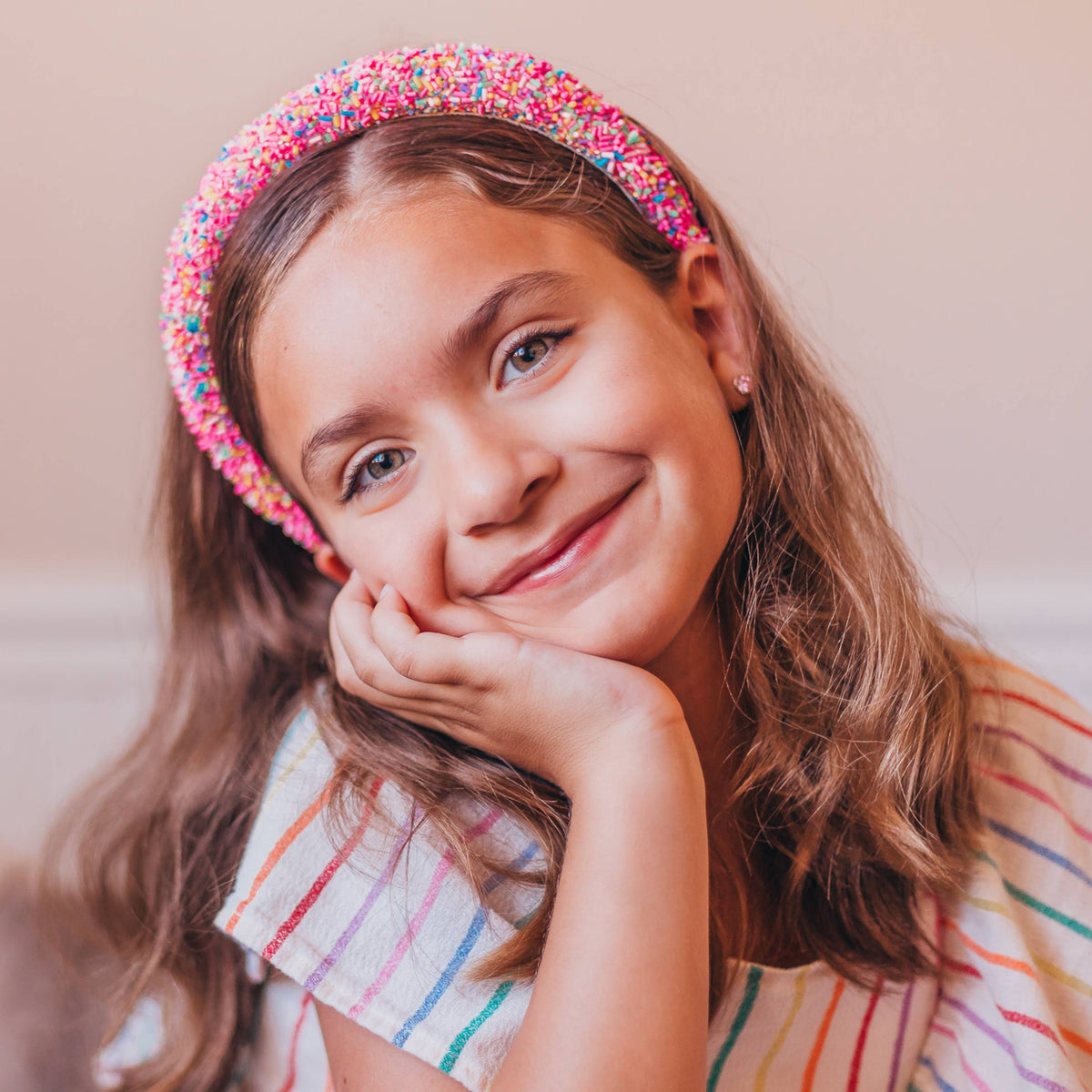 Frog Sac Padded Sprinkles Headband, Confetti Hair Band