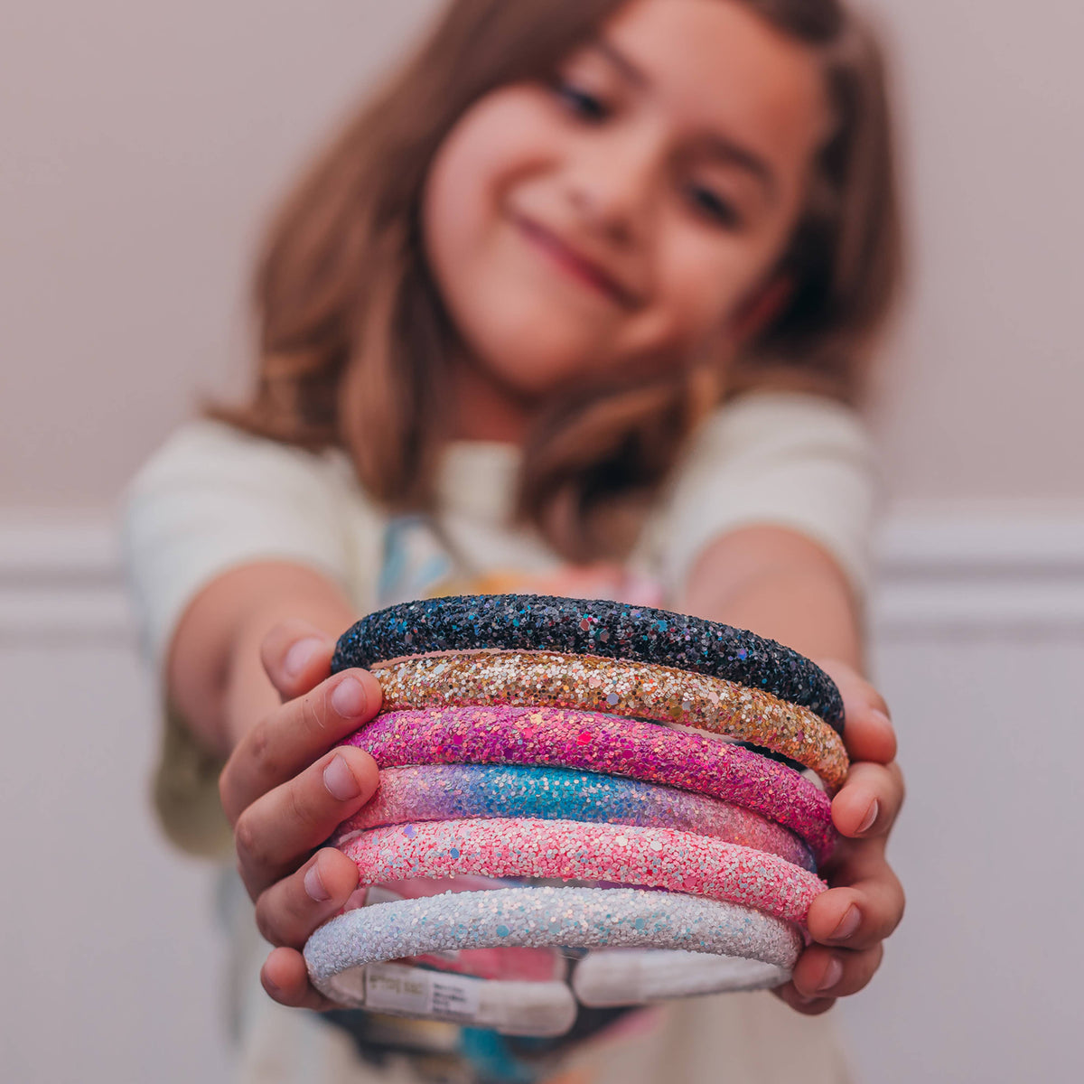 Frog Sac Glitter Headband, Thin Hairbands for Kids