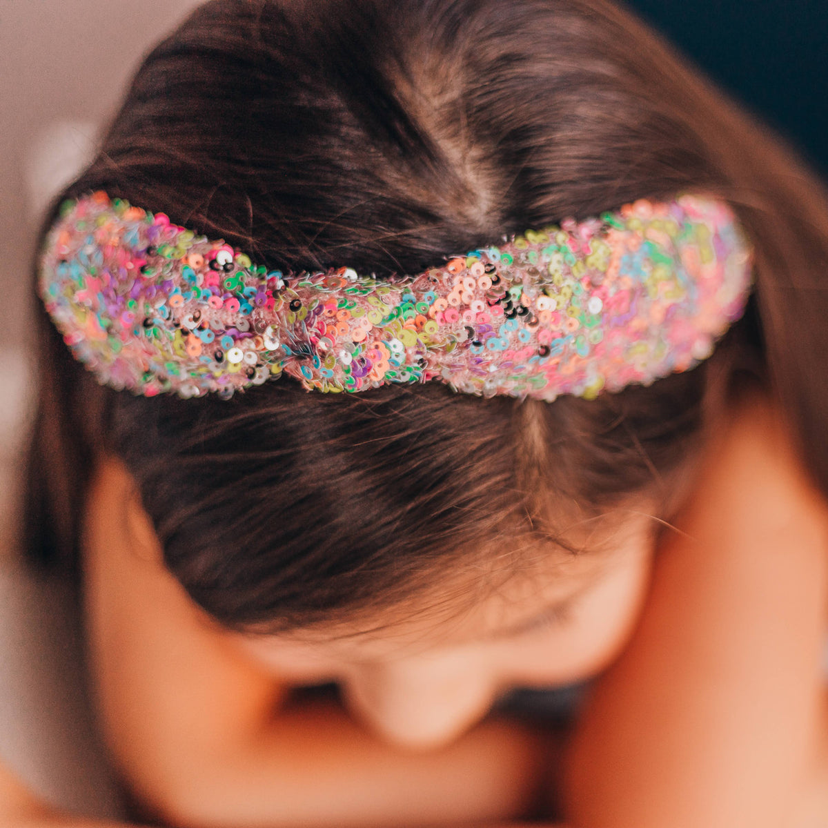 Frog Sac Kids Knot Headband, Sequin Knotted Hair Band Accessories