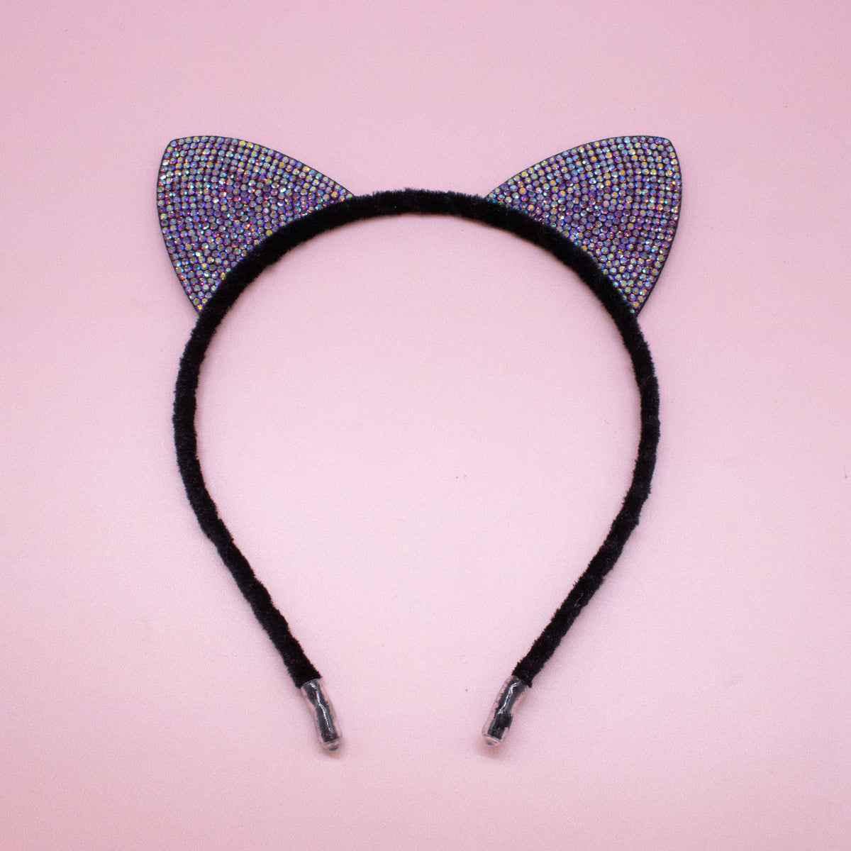 Frog Sac Cat Ears Headband, Kids Dual Sided Rhinestone Hairband