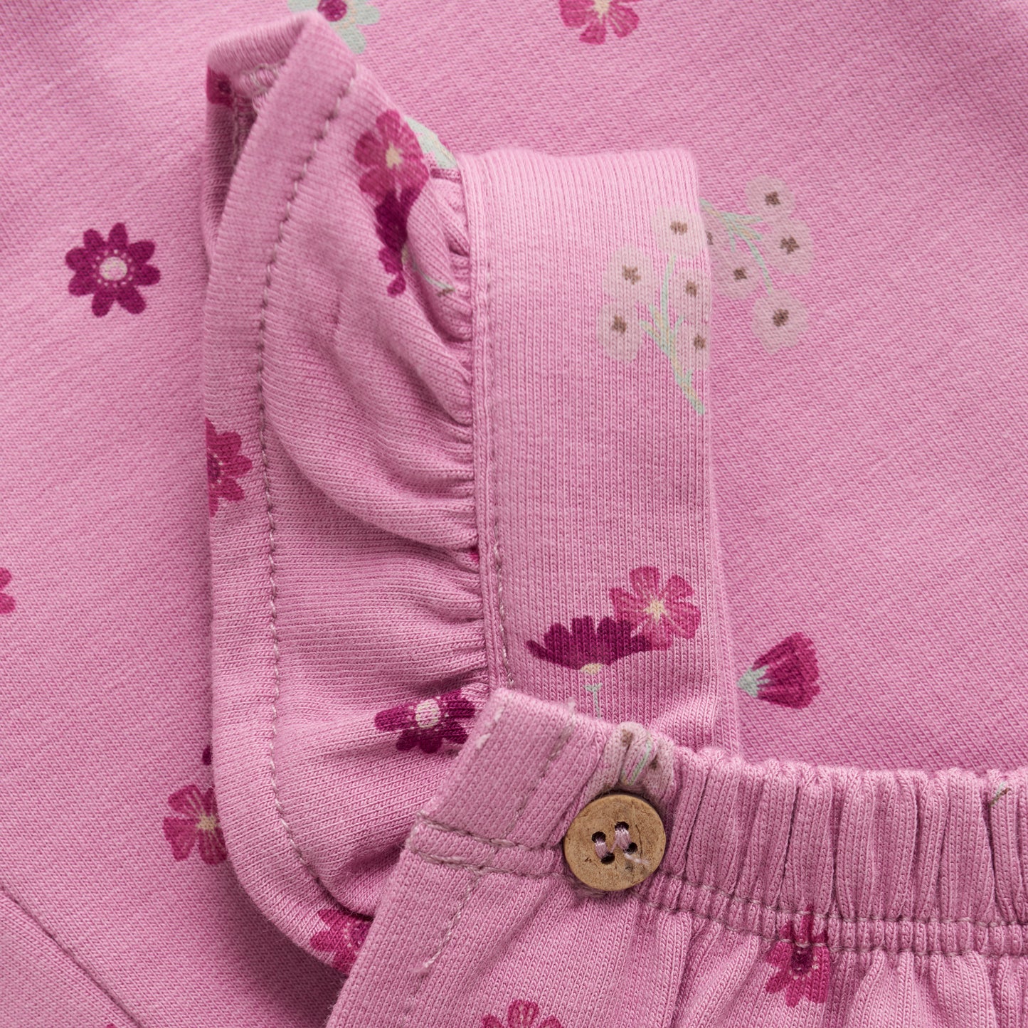 Minymo Pink Floral Overalls - 3 months