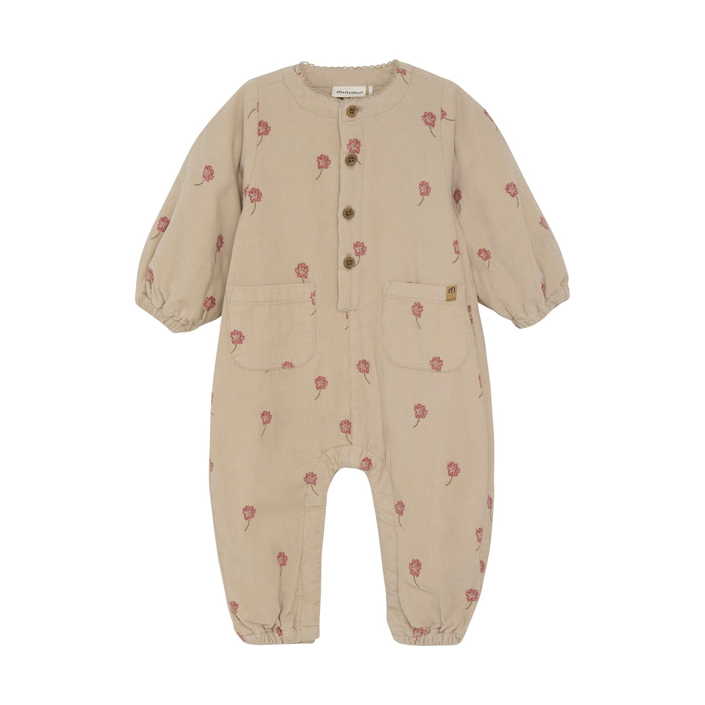 Minymo - Floral Lined Corduroy Suit - 3 Months