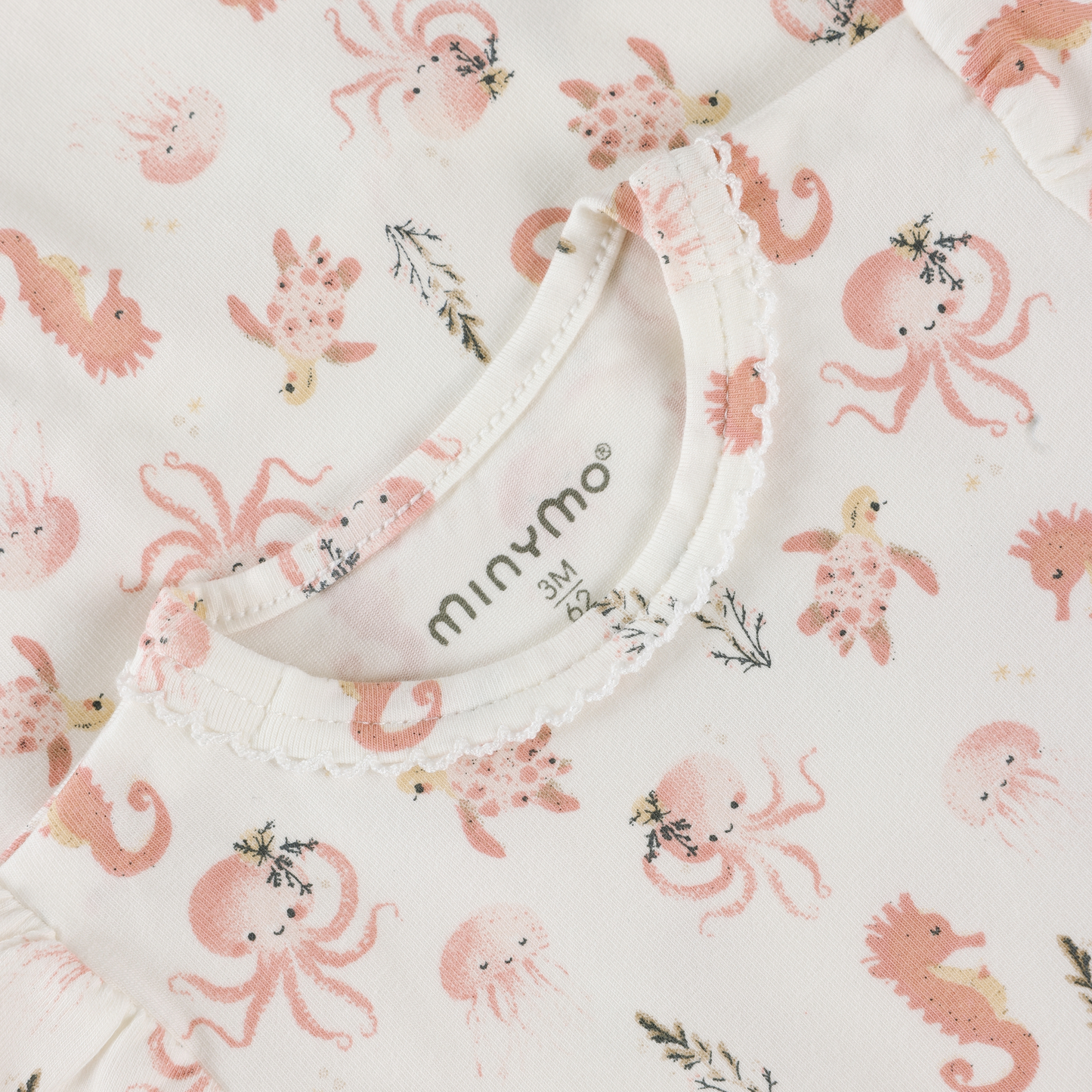 Minymo - Sea Creatures All Over Print Long Sleeve Bodysuit