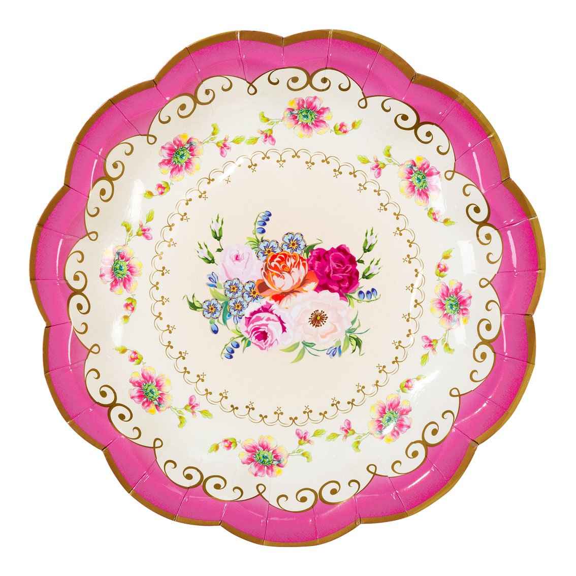 Talking Tables USA - Floral Paper Plates | 12 Pack | Tea Party | Party Plates |