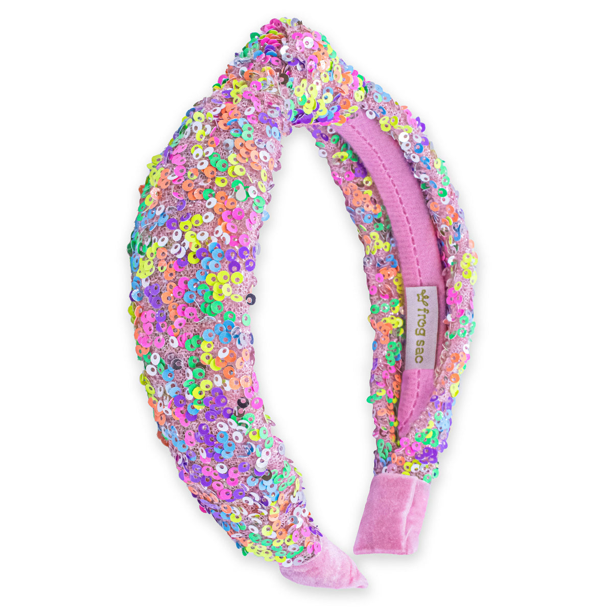 Frog Sac Kids Knot Headband, Sequin Knotted Hair Band Accessories