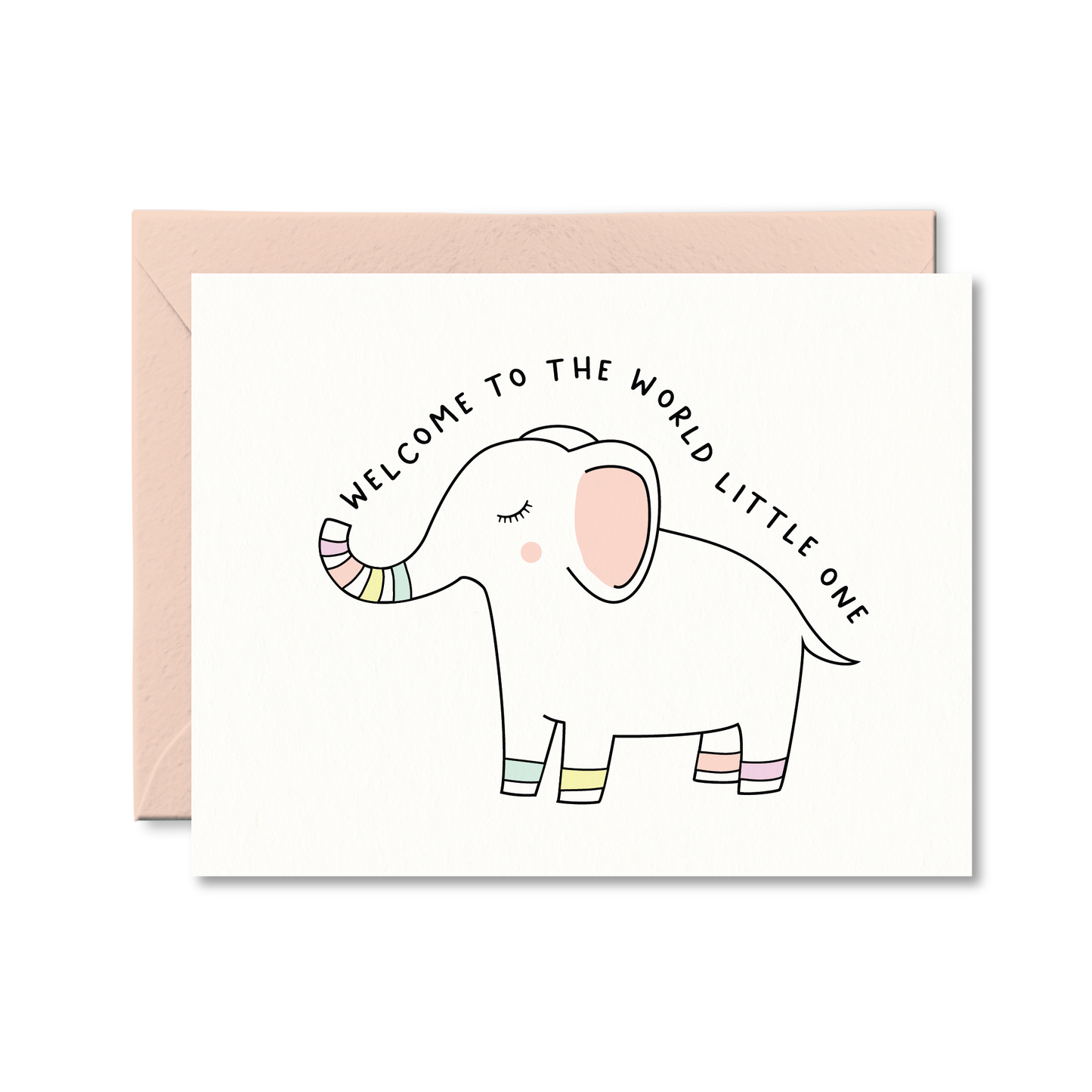 Pretty by Her - Elephant Welcome To The World Baby Card