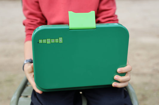 Yumbox - Leakproof Yumbox Tapas Bento Lunch Box - Palm Green - 4 Compartment with Lime Tray -Large Size