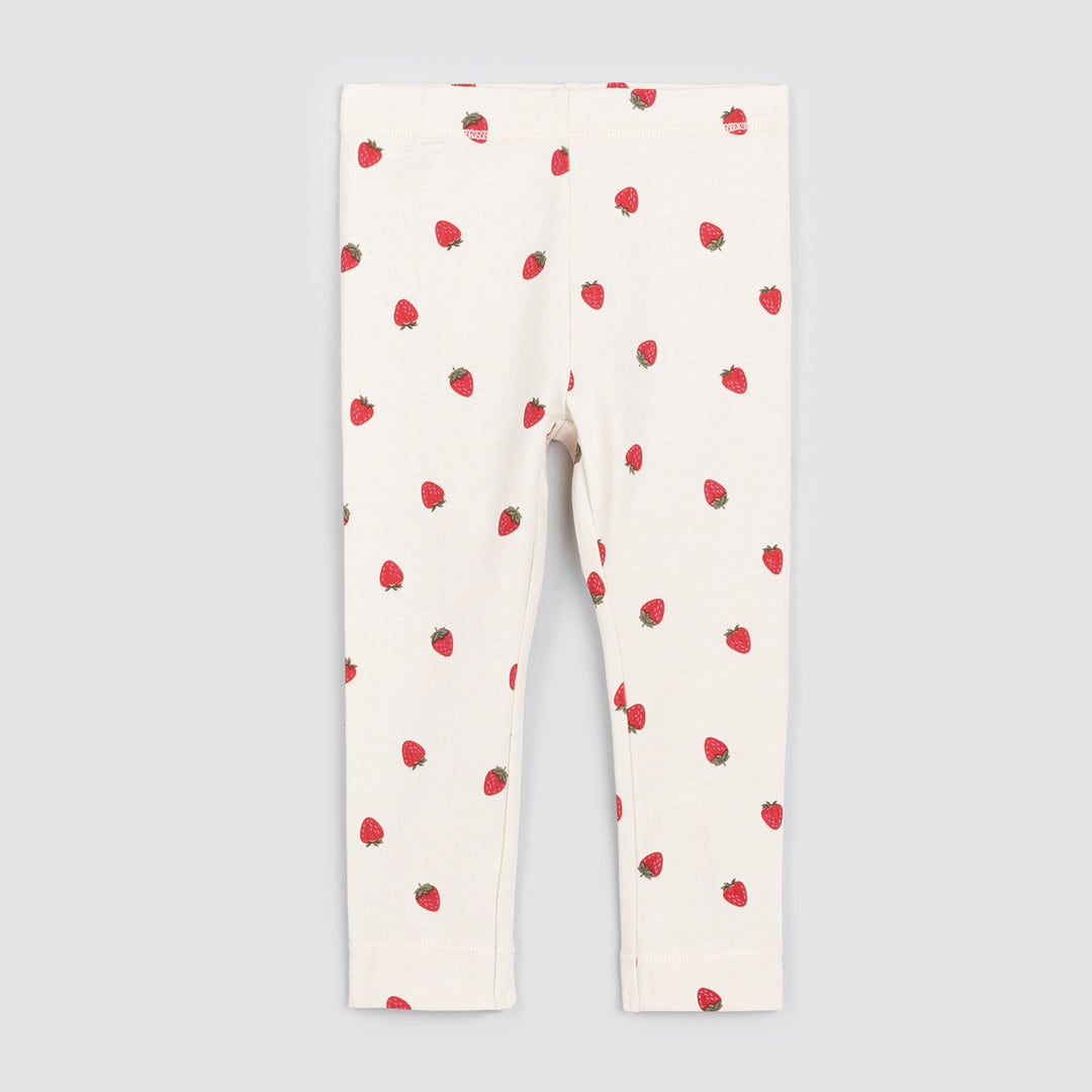 Miles The Label - Strawberry Print On Birch Leggings