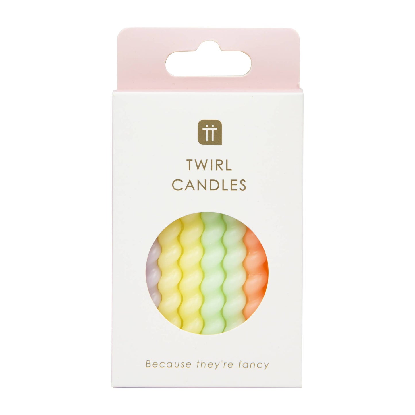 Talking Tables USA - Twisted Pastel Birthday Candles | 8 Pack | Birthday Party |