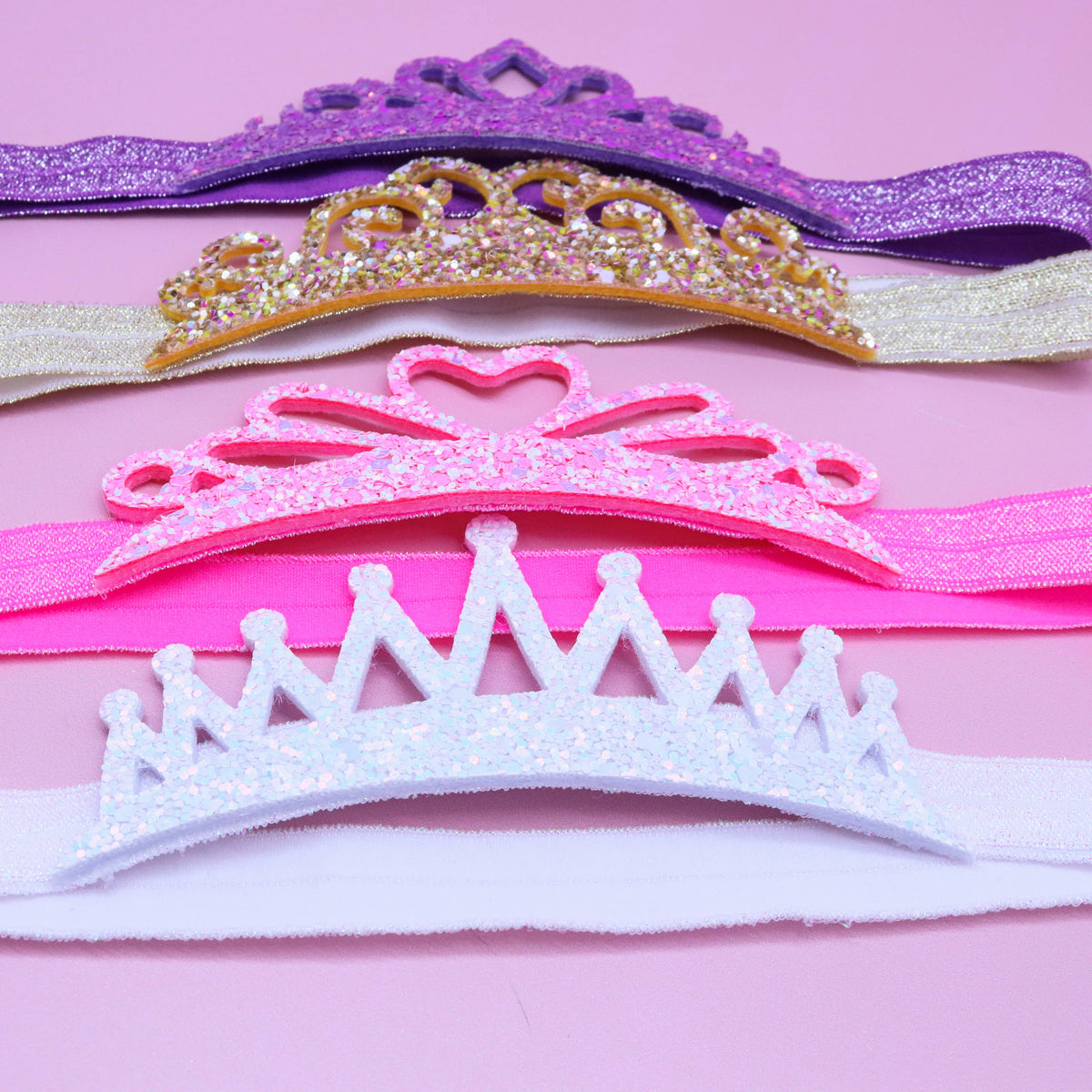 Frog Sac - Stretch Glitter Princess Tiara Headband