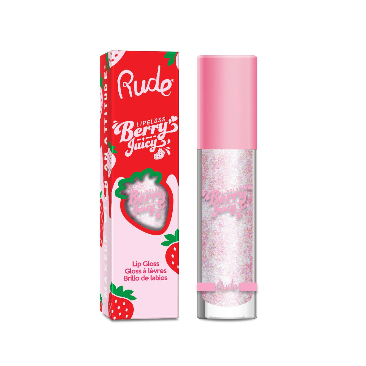 Rude Cosmetics - Berry Juicy Lip Gloss Pink