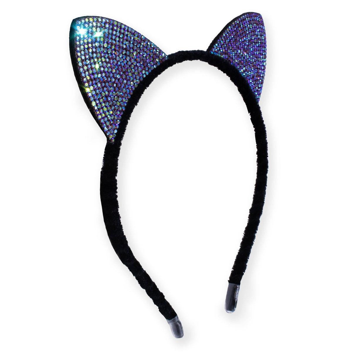 Frog Sac Cat Ears Headband, Kids Dual Sided Rhinestone Hairband