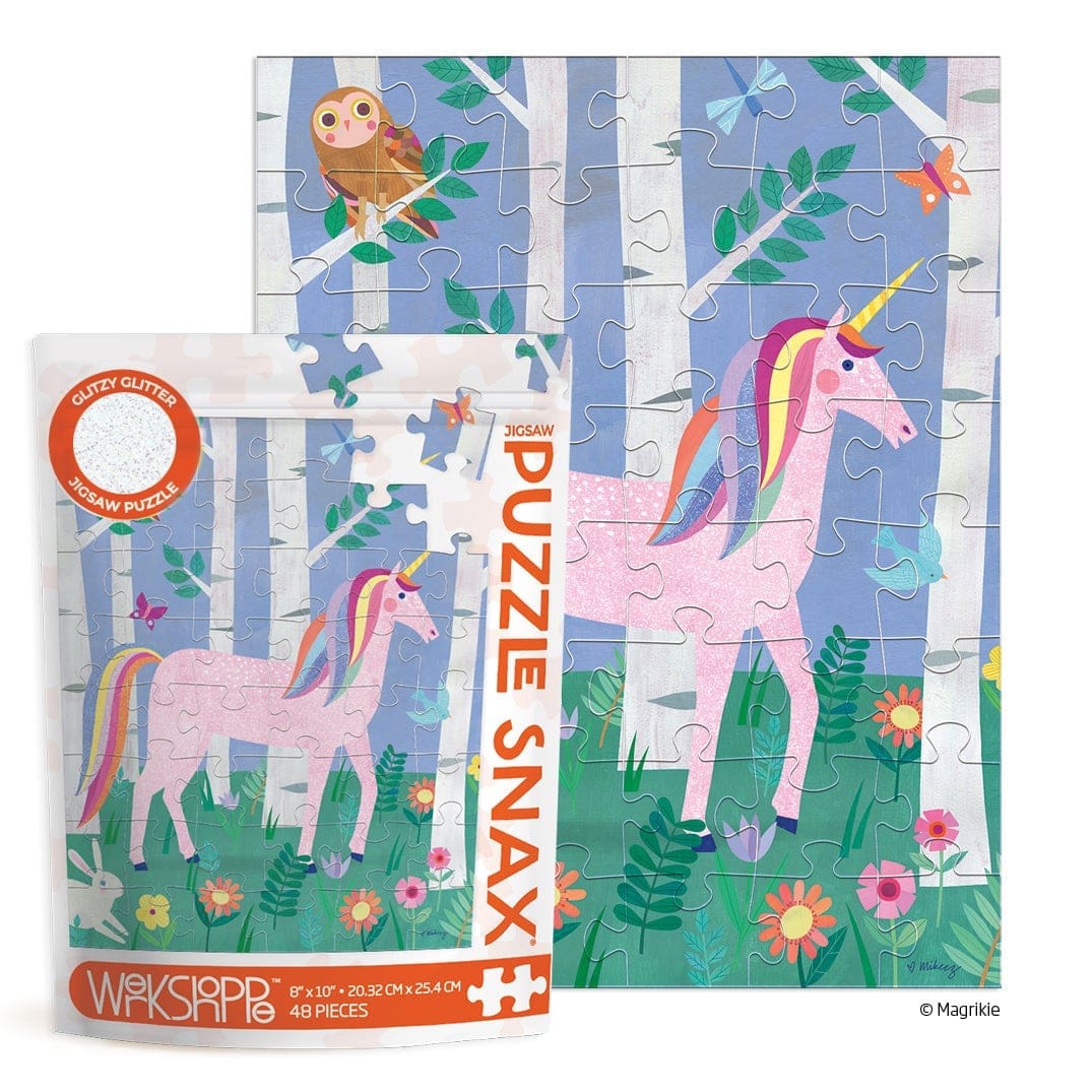 Werkshoppe 48 pc Puzzle Snax Unicorn Forest Puzzle