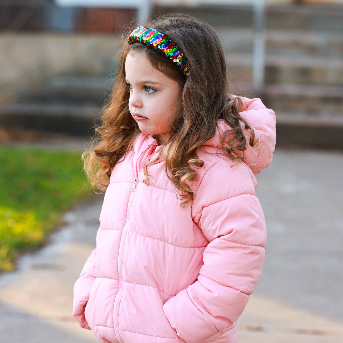 Frog Sac Reversible Sequin Headband, Kids Padded Hair Band