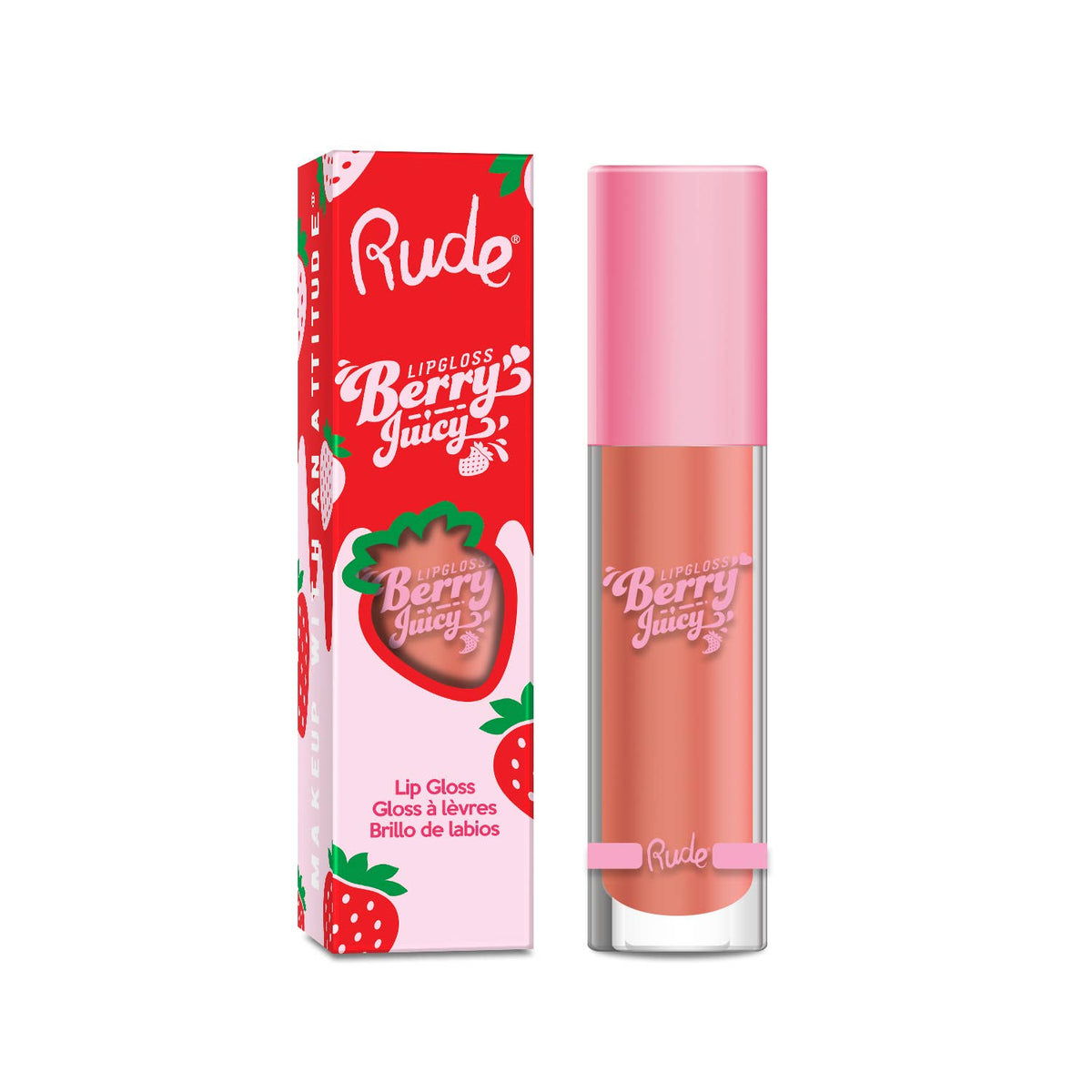 Rude Cosmetics - Berry Juicy Lip Gloss Pink
