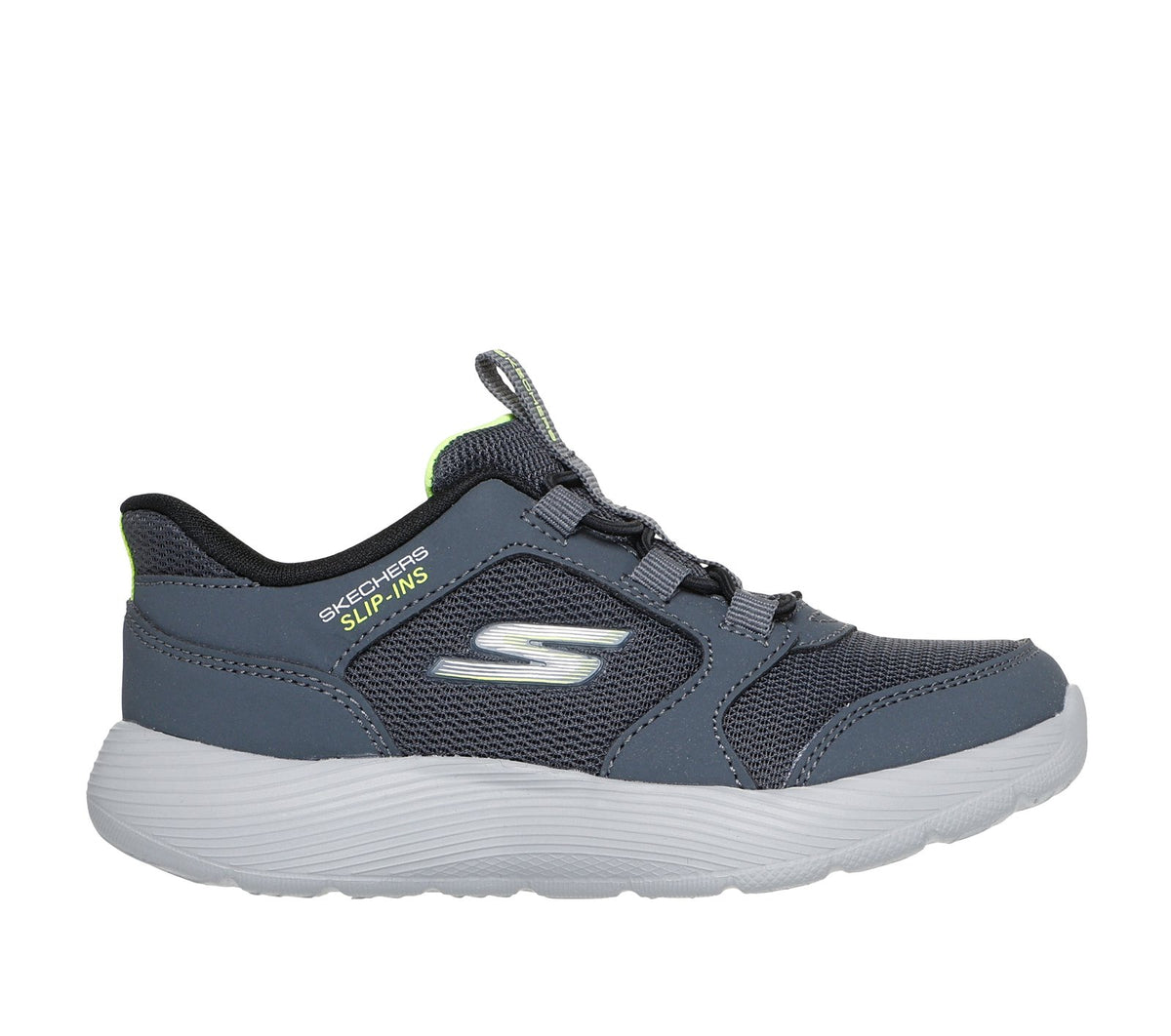 Skechers Hands Free Slip-ins Dyna-Lite sneaker in Charcoal/Black for boys