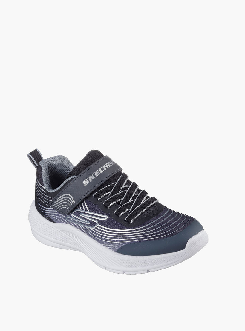 Skechers Microspec Advance sneaker in Black/White for boys