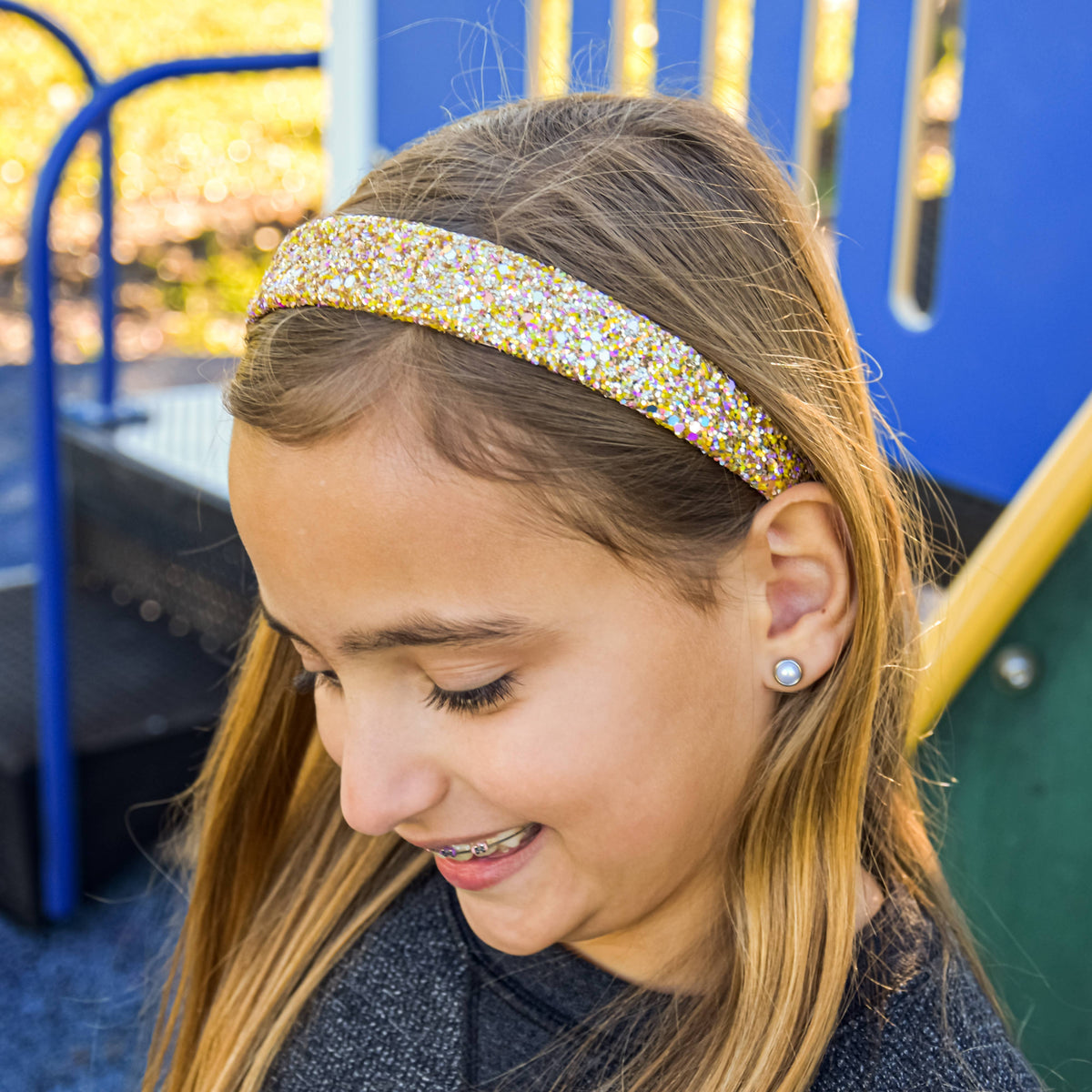 Frog Sac Tapered Chunky Glitter Headband