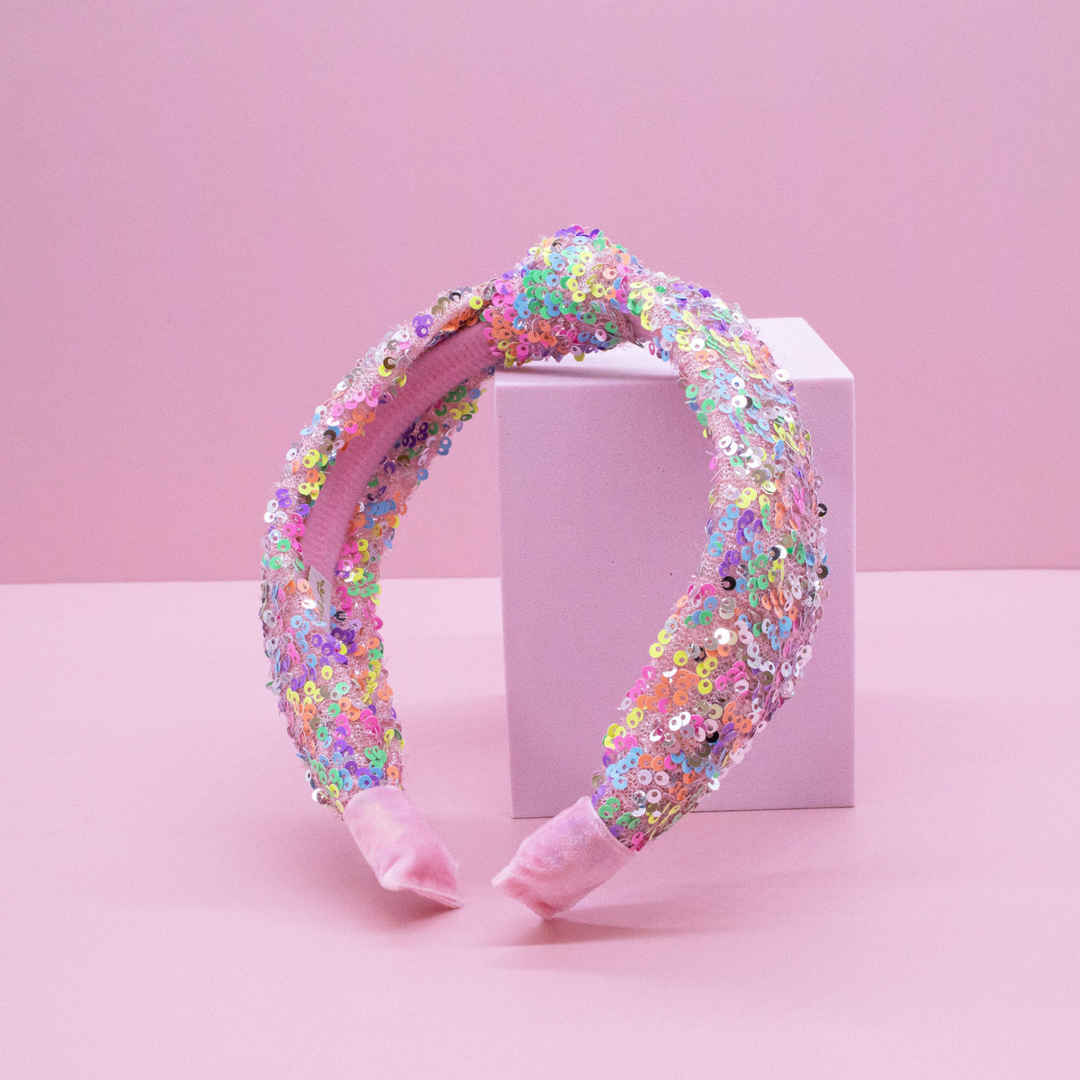 Frog Sac Kids Knot Headband, Sequin Knotted Hair Band Accessories