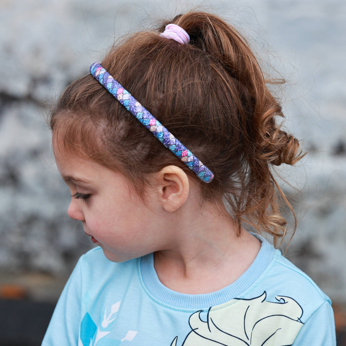 Frog Sac Mermaid Headband, Kids Thin Non-Slip Hair Accessories