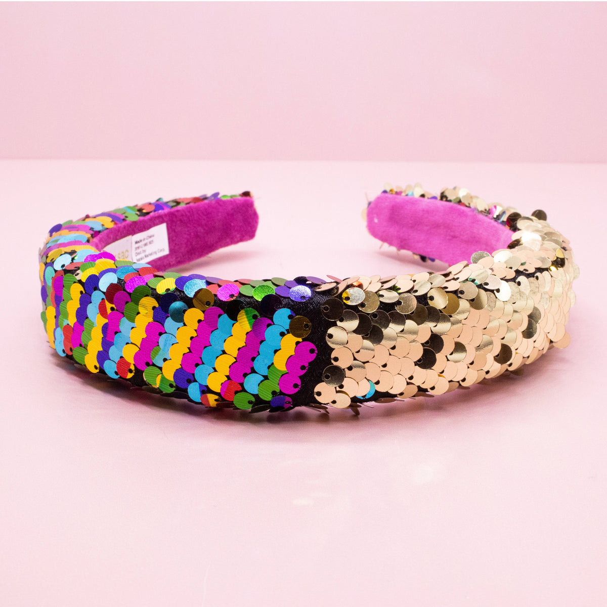 Frog Sac Reversible Sequin Headband, Kids Padded Hair Band