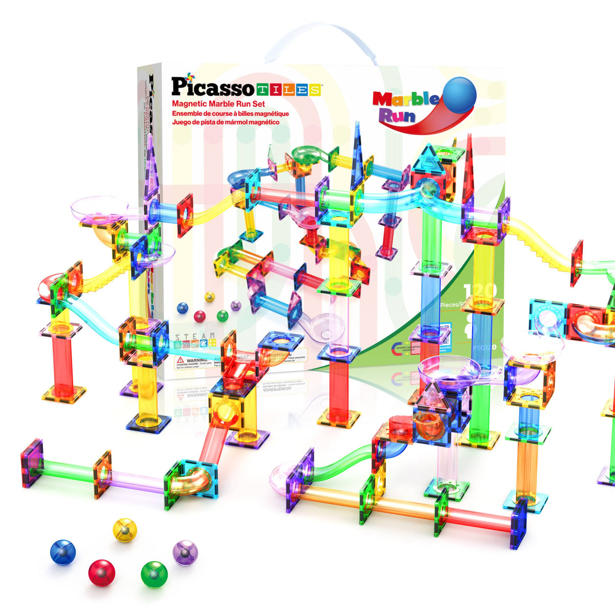 PicassoTiles Magnetic Marble Run Set