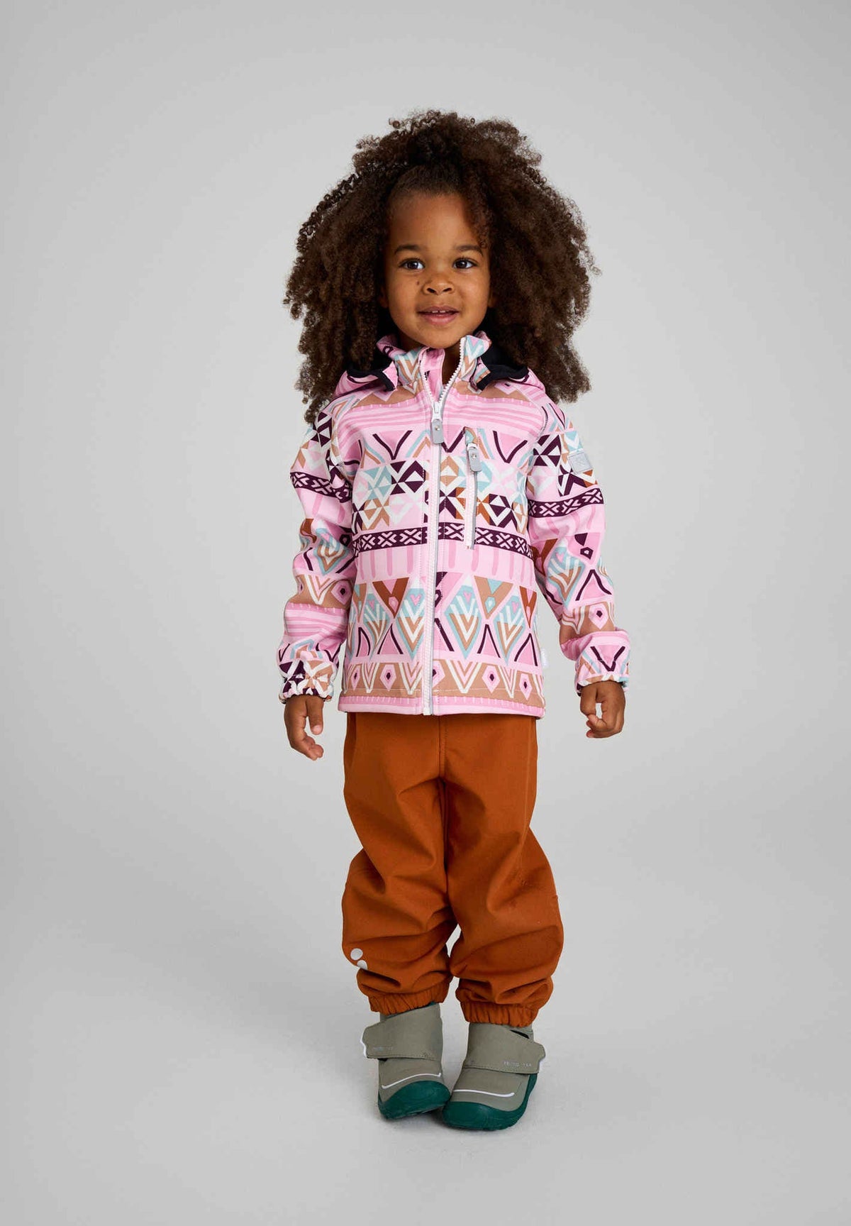 Reima Softshell Jacket, Vantti, Pale Rose โ Side View