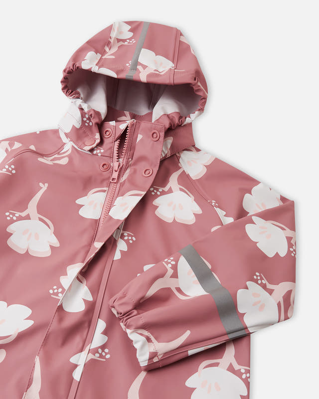 Reima Waterproof Rain Jacket Vesi Rose Blush – Back View