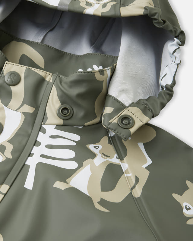 Reima Waterproof Rain Jacket Vesi Greyish Green