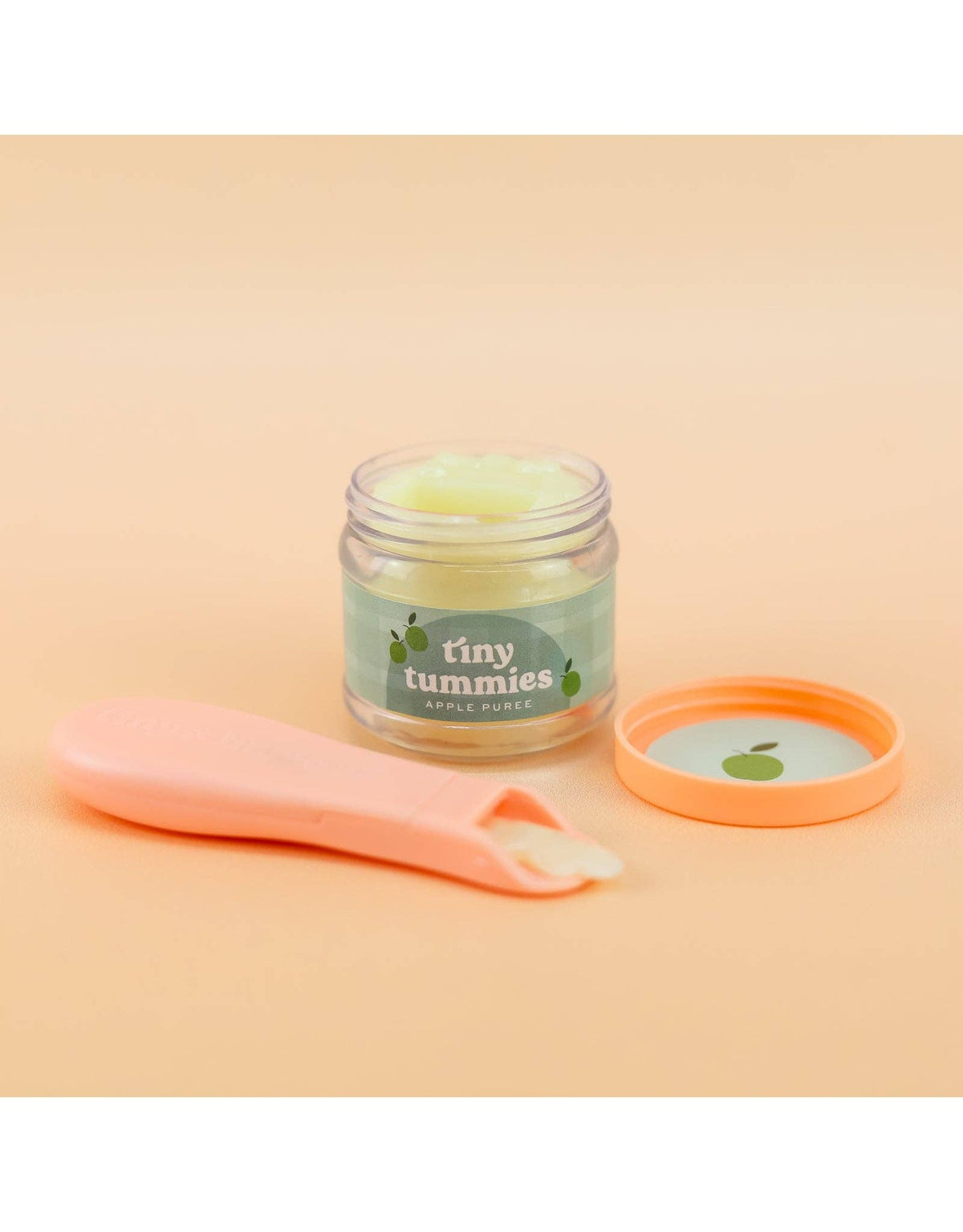 Tiny Harlow Tiny Tummies - Apple jelly food - Jar and spoon