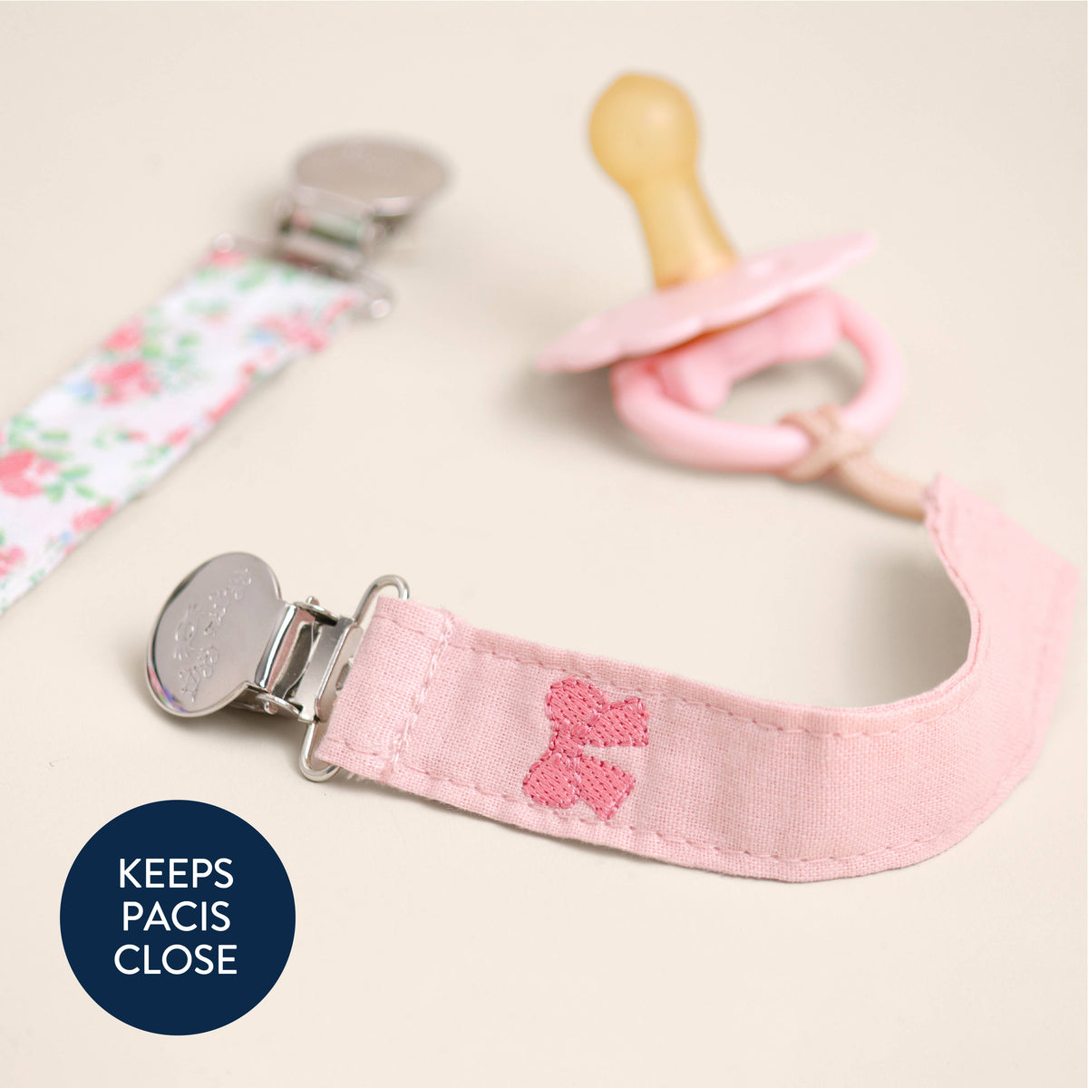 Itzy Ritzy - Itzy Clip, Fabric Pacifier Strap