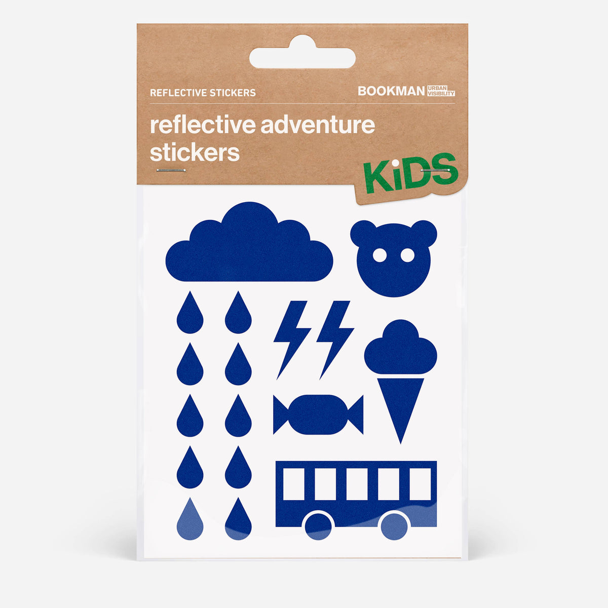 Bookman Urban Visibility - Reflective Stickers Adventure Blue - Kids
