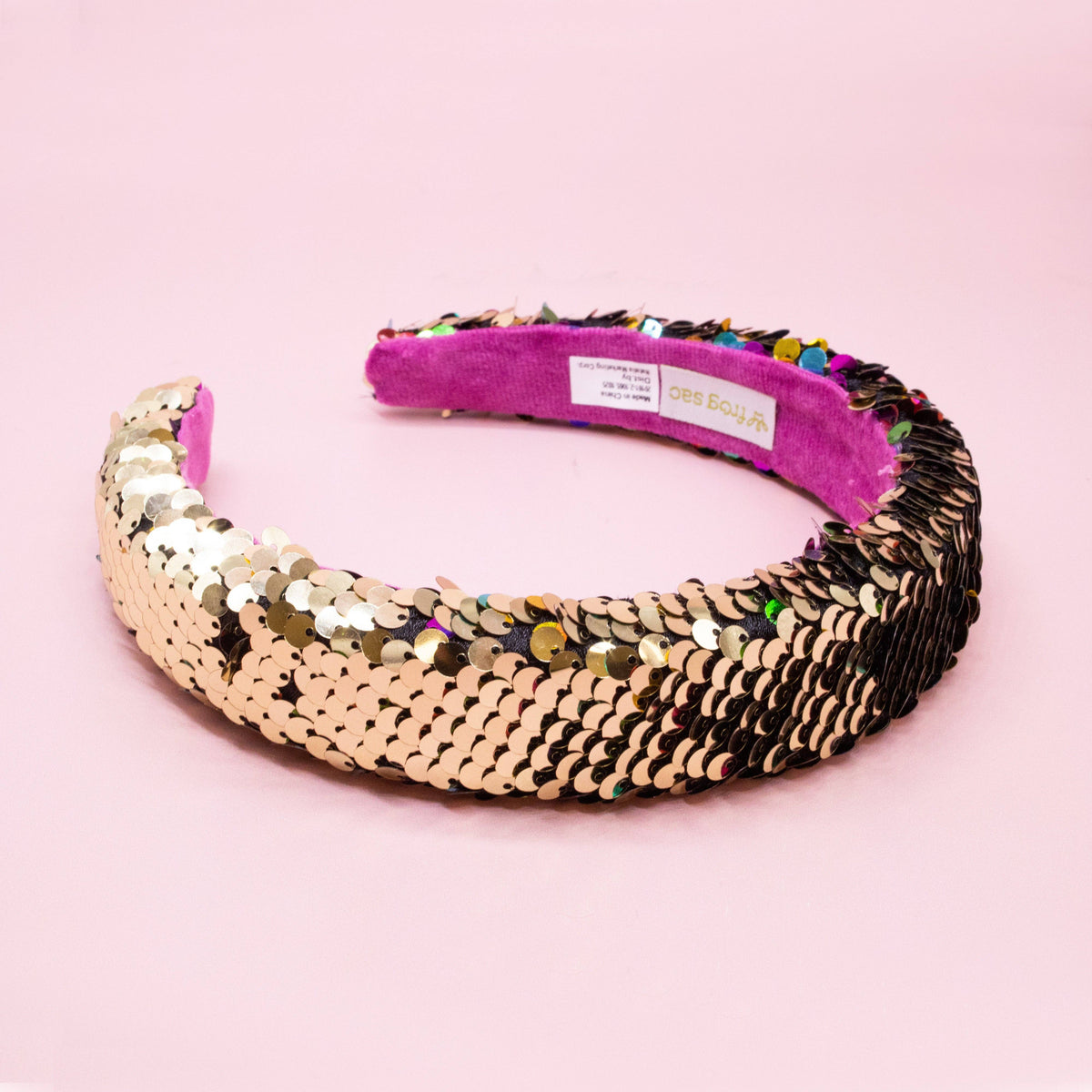 Frog Sac Reversible Sequin Headband, Kids Padded Hair Band