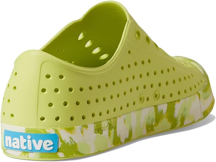 Native Shoes - Jefferson Slip On - Marbled Celery Green – Back View