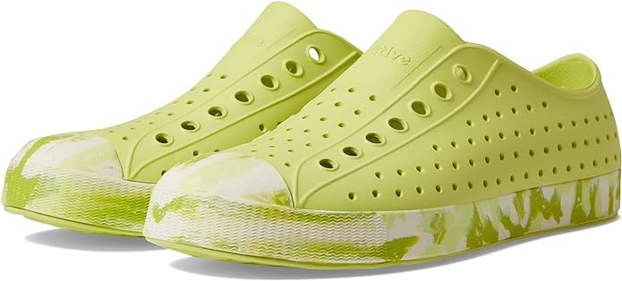 Native Shoes - Jefferson Slip On - Marbled Celery Green – Side View