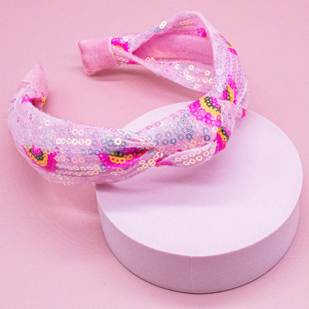 Frog Sac Kids Sequin Knot Headband, Rainbow