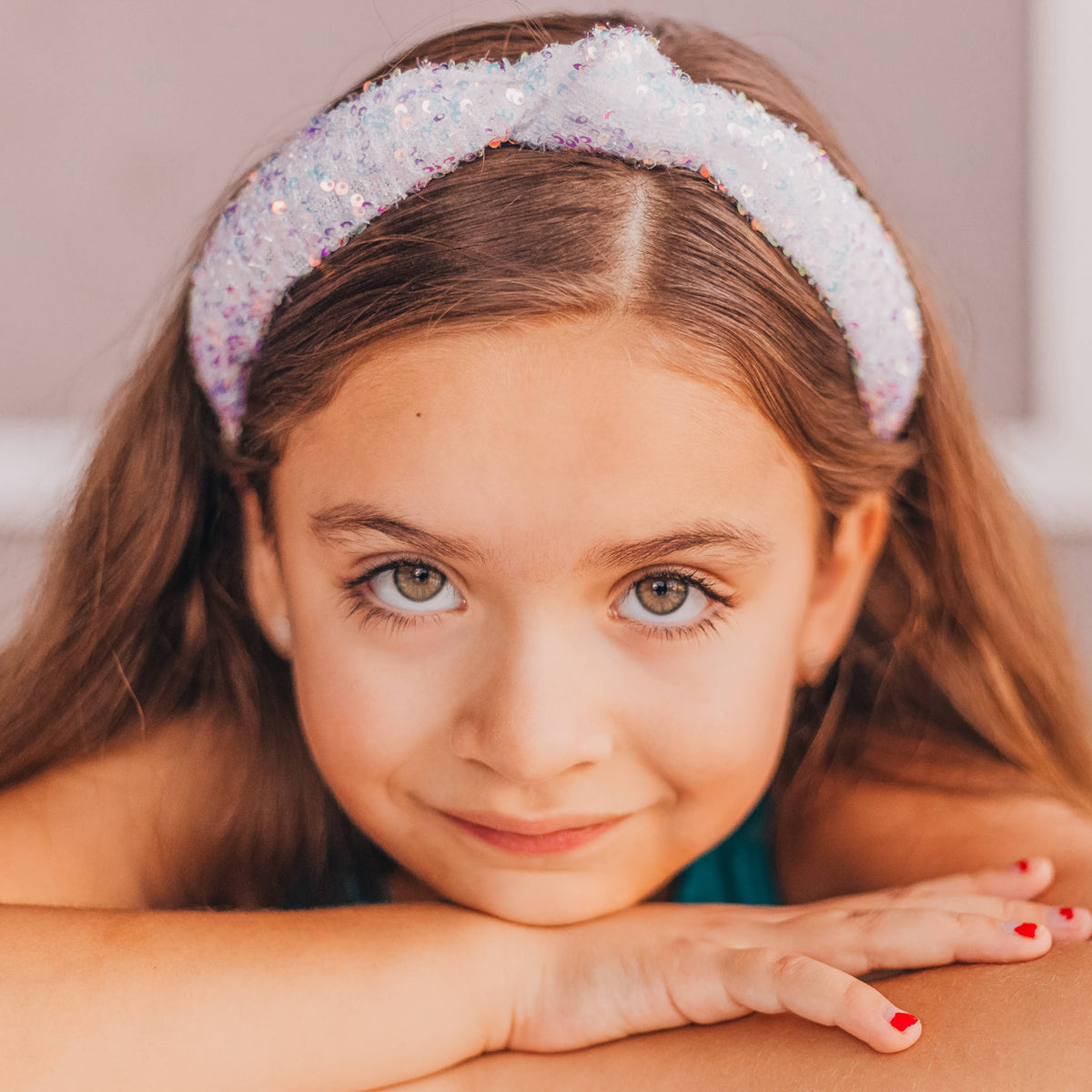 Frog Sac Kids Knot Headband, Sequin Knotted Hair Band Accessories