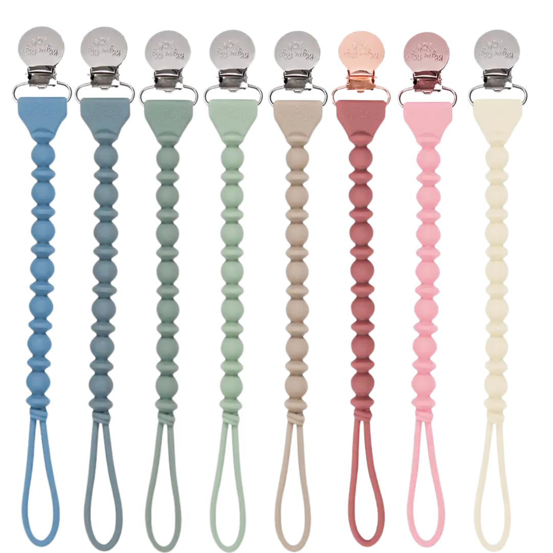 Itzy Ritzy - Sweetie Strap Silicone One-Piece Pacifier Clips