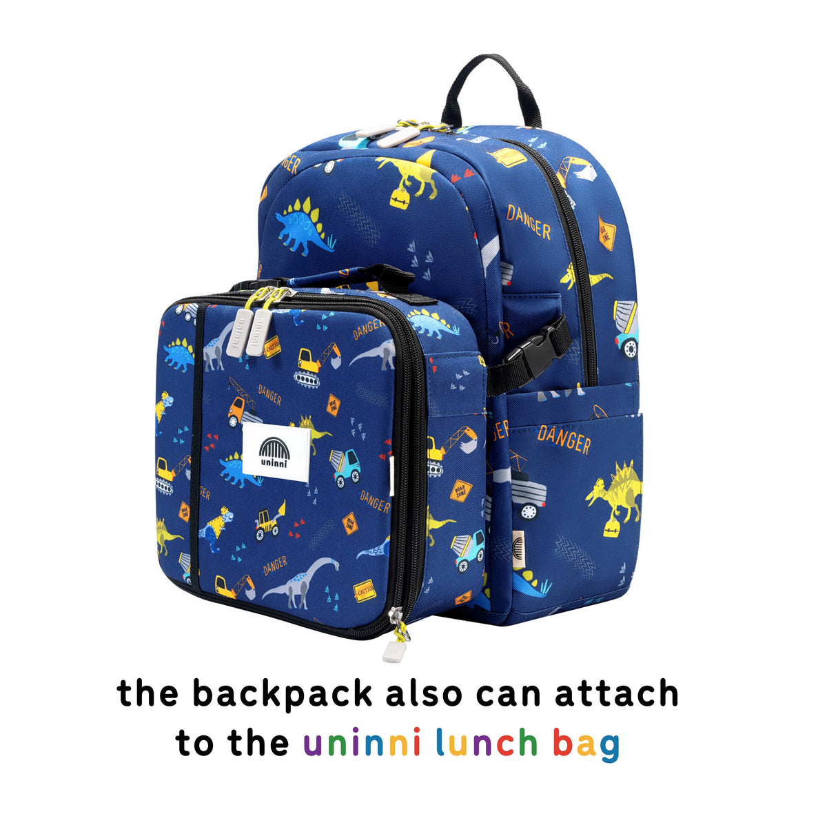uninni - Ethan Backpack - Blue Dinosaur