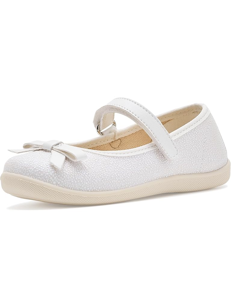 Naturino - Claries 2 Canvas White Mary Jane Shoe - Crystals/Sprint