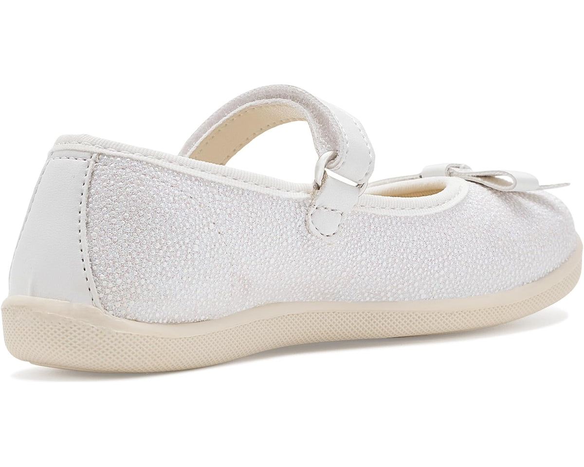 Naturino - Claries 2 Canvas White Mary Jane Shoe - Crystals/Sprint