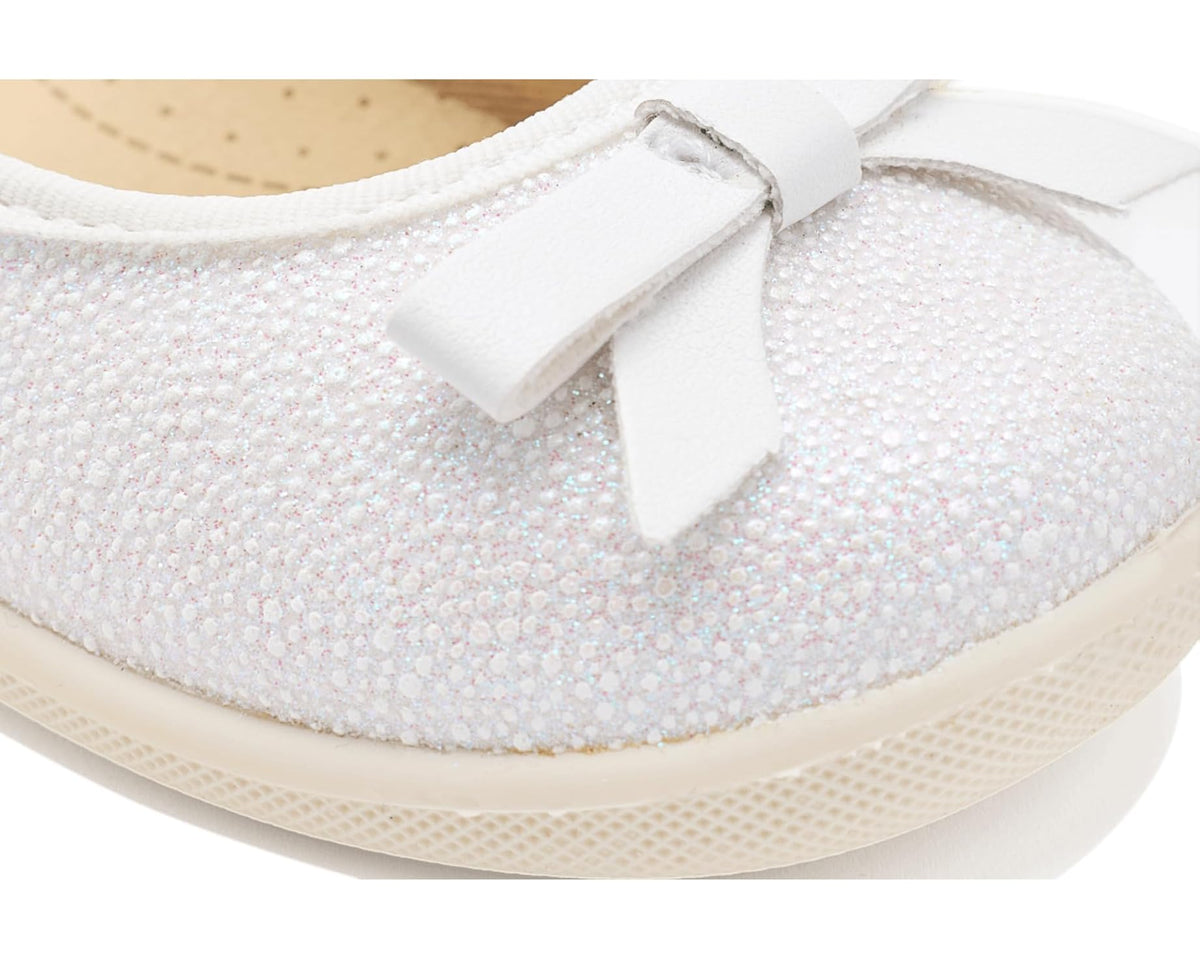 Naturino - Claries 2 Canvas White Mary Jane Shoe - Crystals/Sprint