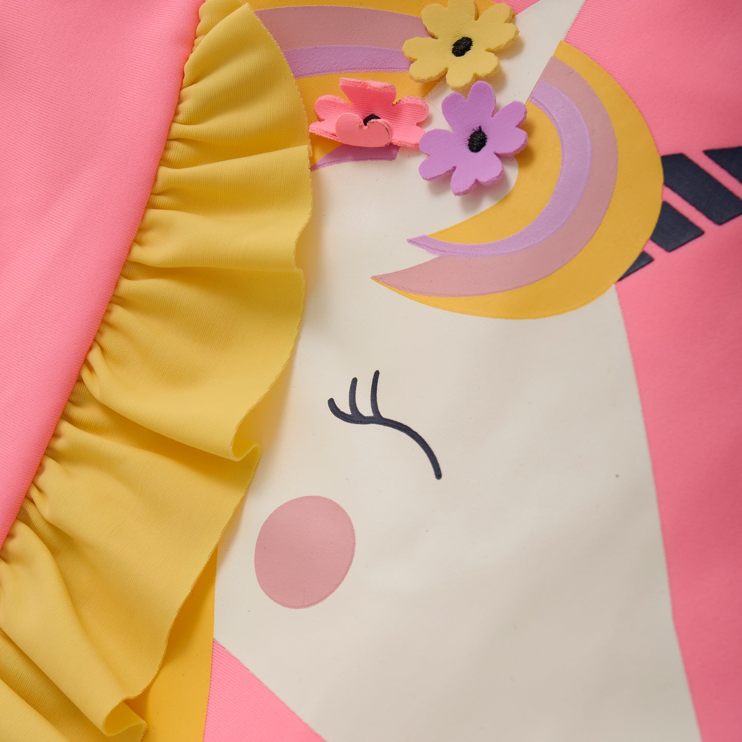 Color Kids 1 pc UV Sunsuit Pink Unicorn - 1Y