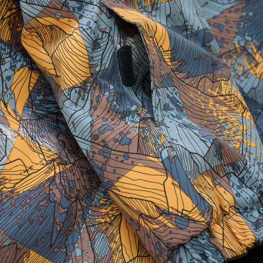 Color Kids Winter Jacket - Print Blue / Orange - 6Y