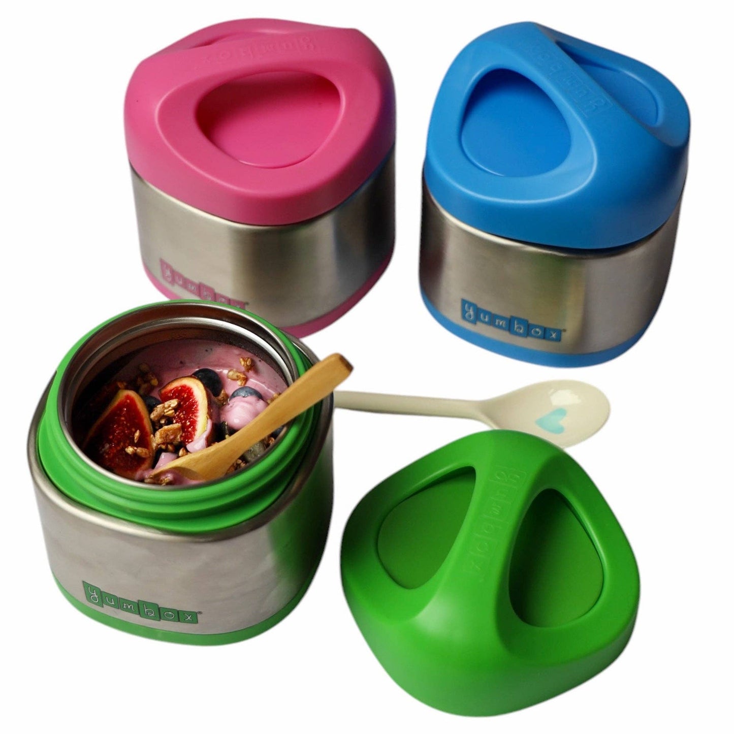 Yumbox - Yumbox Cubi Thermal Food Jar for Kids - Easy Carry and Open Lid 10 oz - Apple Green