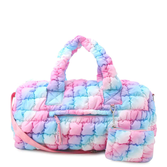 OMG Accessories - Quilted Scrunchies Large Duffle Bag