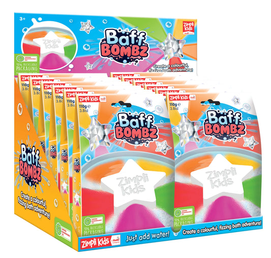 Zimpli Large Star Surprise Colour Baff Bombz -Bath Bomb Toy