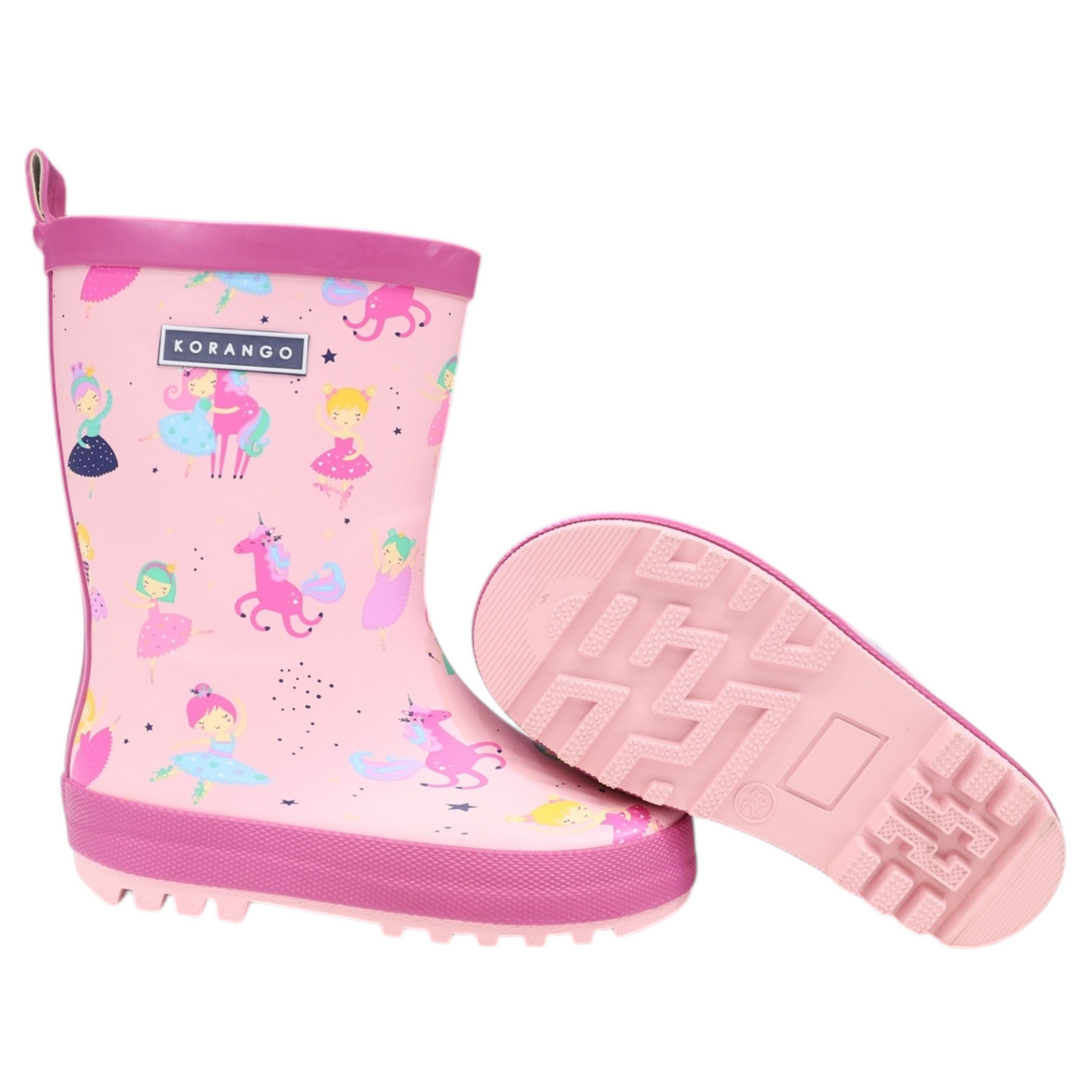 Korango - Bear Printed Gumboot - Charcoal
